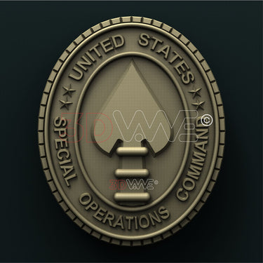 US ARMY SPECIAL OPERATIONS COMMAND 3D STL 3DWave